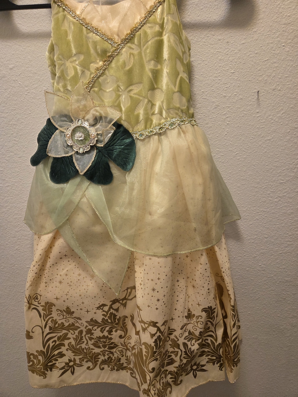 Disney Light Green and Gold Tulle Princess Dress - Picture 4 of 6